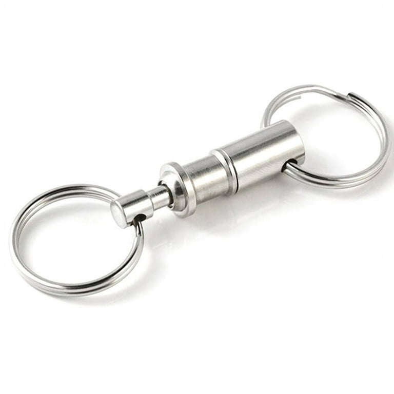 Removable Keyring Quick Release Keychain Dual Detachable Key Ring