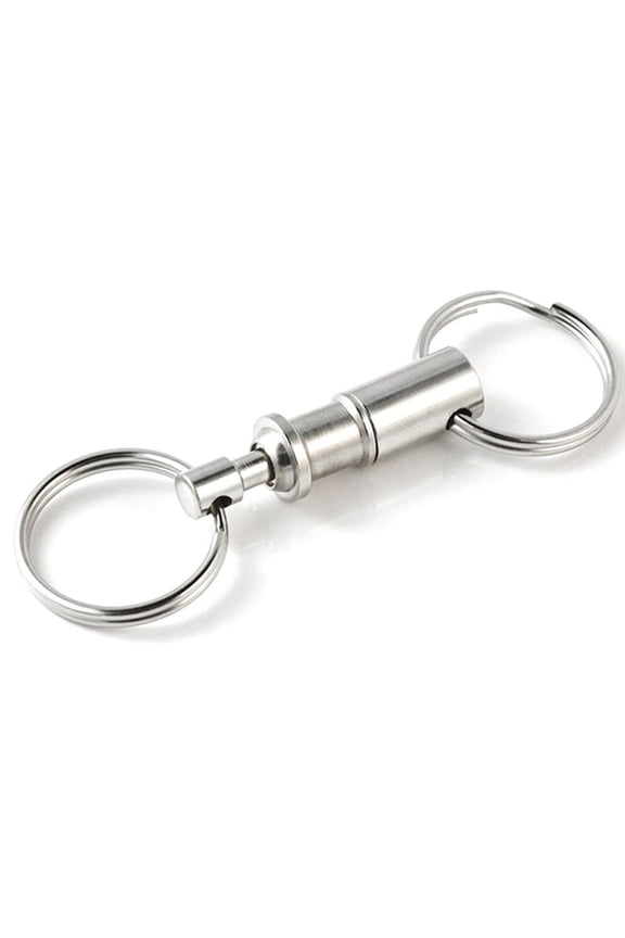 2pcs Removable Keyring Quick Release Keychain Dual Detachable Key Ring Snap Lock