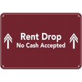 2pcs Rent Drop No Cash Accepted 2 Feature Department Vinyl Sticker