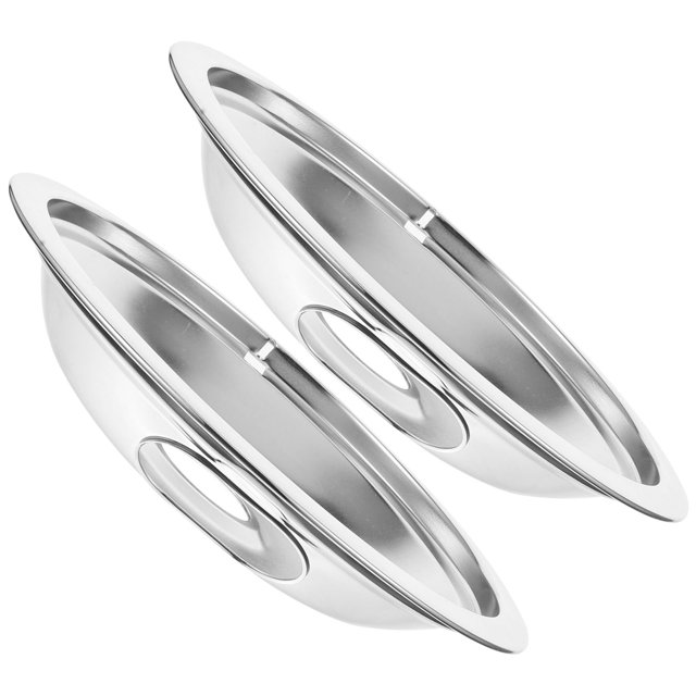 2pcs Replacement Drip Pans for Electric Range Stove Burner with Locking