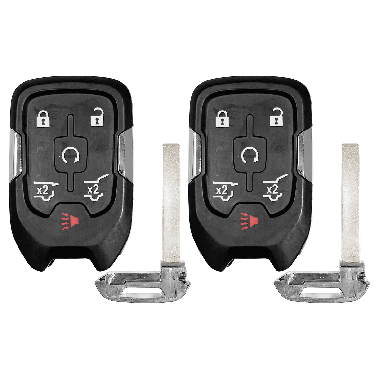 Suburb Key 2pcs Replacement For 2015- 2020 Chevrolet Suburban Tahoe 6 Button Smart ...