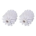 thumbnail image 1 of Juxtarea Replacement Toilet Brush Head 2pcs Plastic for Bathroom Washroom Cleaning Use, 1 of 9