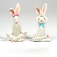 thumbnail image 1 of 2pcs Resin Meditation Yoga Bunny Statues - Ideal Zen Rabbit Figurines for Home, Office & Garden Decor, 1 of 5