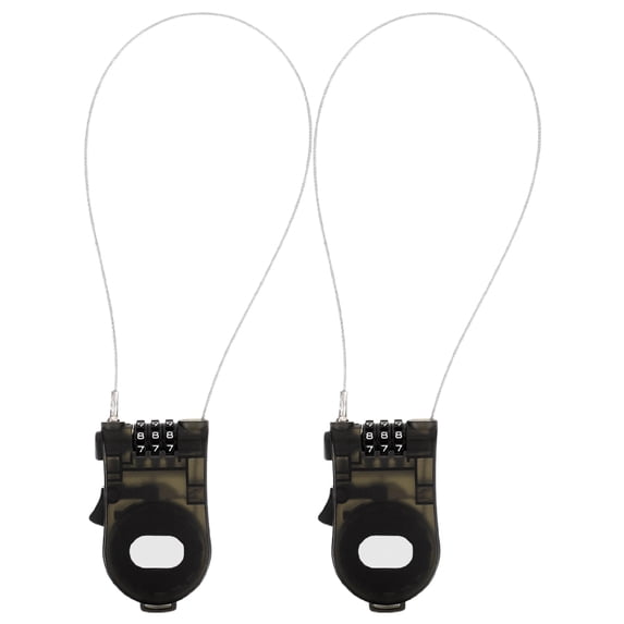 2pcs Retractable Cable Lock With Combination Retractable Cable Lock For ...