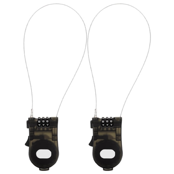 2pcs Retractable Cable Lock With Combination Retractable Cable Lock For Suitcase And Luggage Adjustable Wire Lock For Travel And Closet Security,Dresser for Bedroom