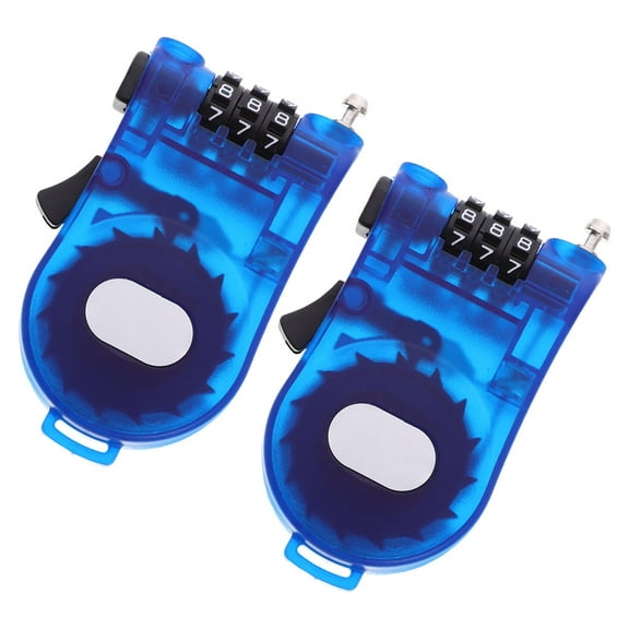 Durable Plastic Combination Lock for Suitcase Retractable Cable Lock 2 Pieces