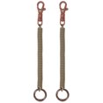 thumbnail image 1 of 2pcs Retractable Coil Spring Keychain with Lobster Clasp Keyring 17.5cm Brown 2 Pcs, 1 of 6