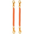 thumbnail image 1 of 2pcs Retractable Coil Spring Keychain with Lobster Clasp Keyring 20cm Orange 2 Pcs, 1 of 6
