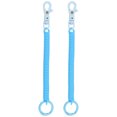 thumbnail image 1 of 2pcs Retractable Coil Spring Keychain with Lobster Clasp Ring 17.5cm Light Blue 2 Pcs, 1 of 6