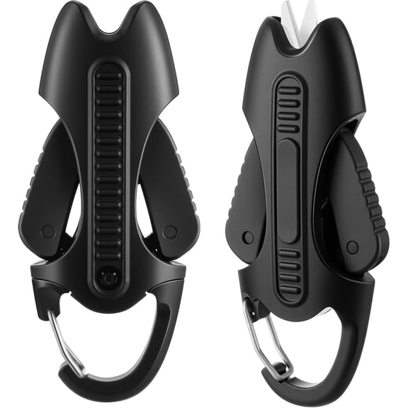 2pcs Retractable Fishing Line Cutter with Ceramic Blades, Mini Fishing Scissors for Braid/Mono/fluorocarbon, Portable Angler Snips with Buckle, Gear Gift for Anglers