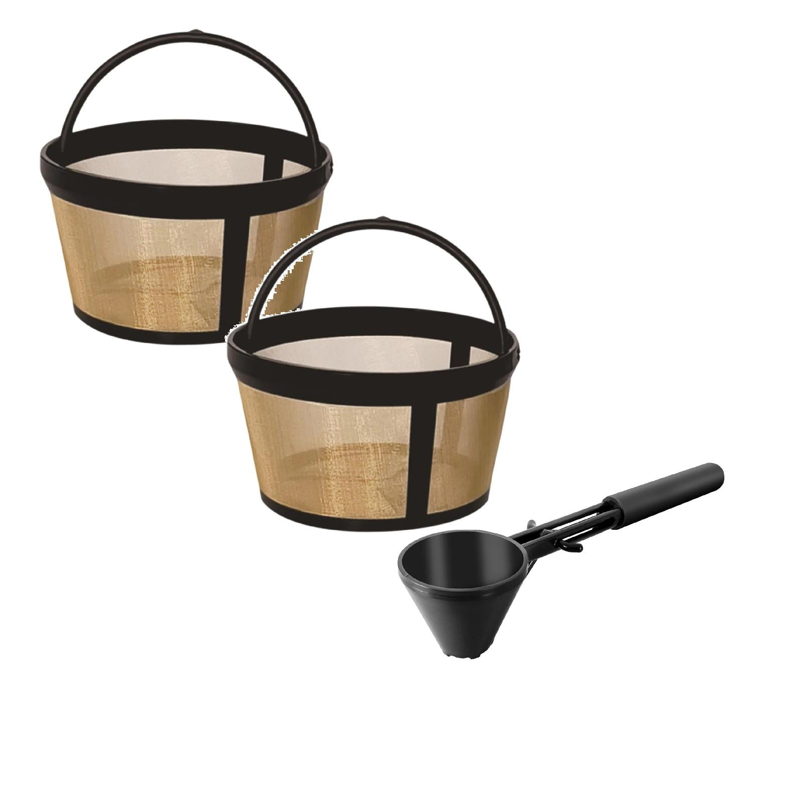 2pcs Reusable 4-5 Cup Basket Coffee Filter Fits MrCoffee Coffee Maker And  Brewer Permanent Filter Replacement & Measuring Scoop with Funnel -  Walmart.com