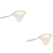 2-Pack Reusable Coffee Filter Bags with Soft Flannel and Stainless Steel Handle, Tea Strainers for Drip Coffee Makers