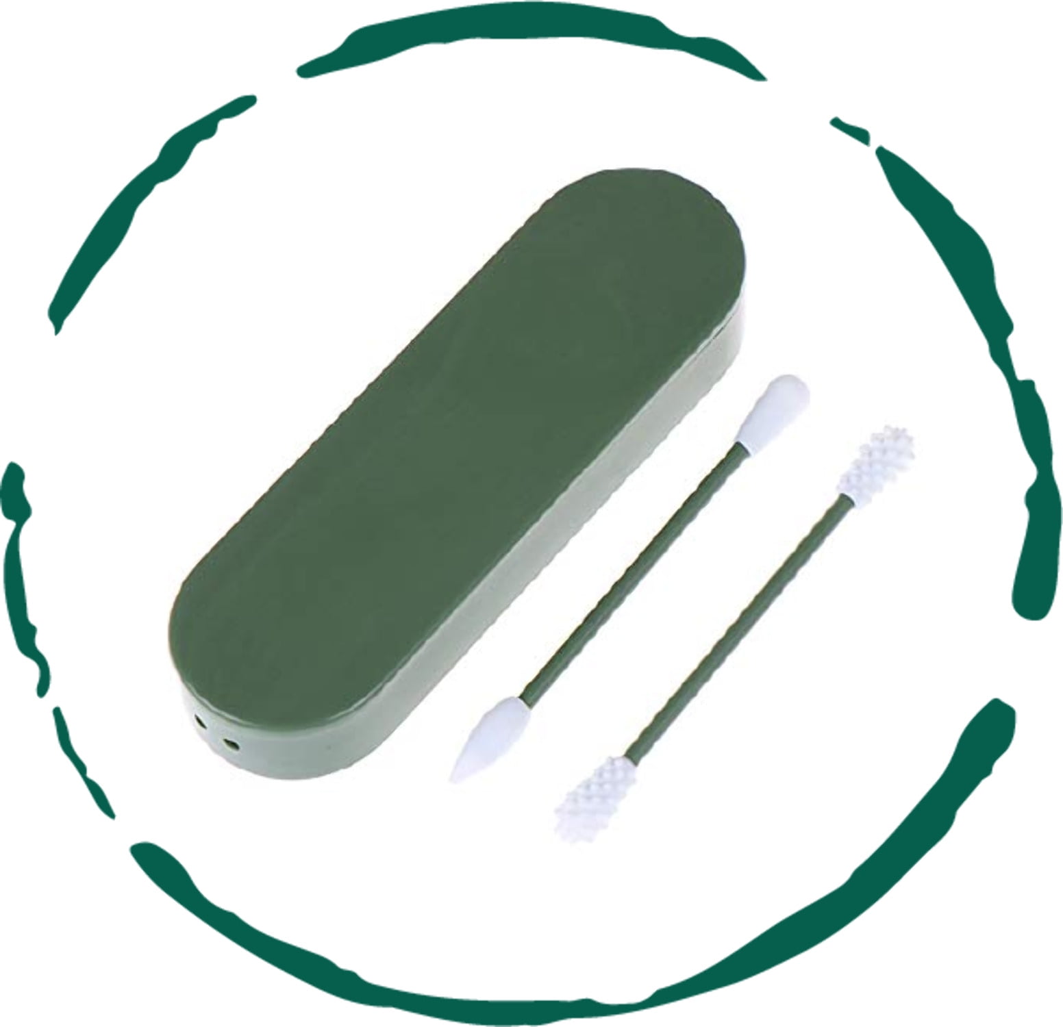 2pcs Reusable Cotton Swab Ear Cleaning Cosmetic Silicone Buds Swabs Sticks Double-headed Recycling For Cleaning Makeup