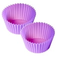 thumbnail image 1 of 2pcs Reusable Silicone Cupcake Baking Cups 2.5 Inch Cups, Clearance, Non Stick Liners for Holidays 6 Rainbow Colors for Boiling and Eggs(D), 1 of 5