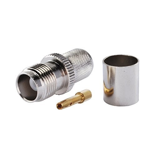 2pcs Rf Electronics Wire Terminal Connector TNC Female Straight for Coaxial Cable RFC400 Rg8 Rg213