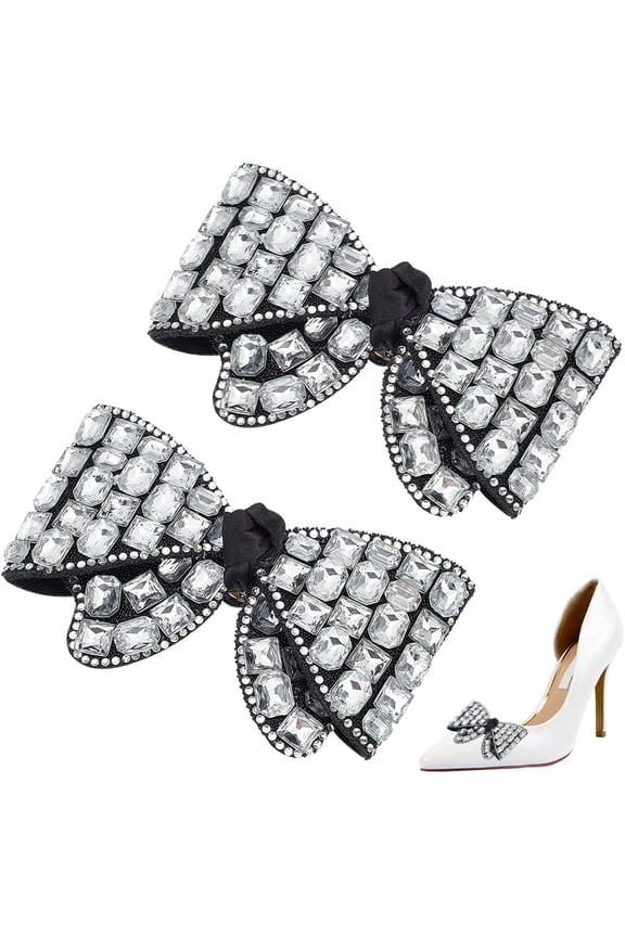 2pcs Rhinestone Shoe Clips Shining Crystals Shoe Clips Detachable Shoe Clips Decorations Wedding Bridal Shoes High Heel Belt Decoration Charm