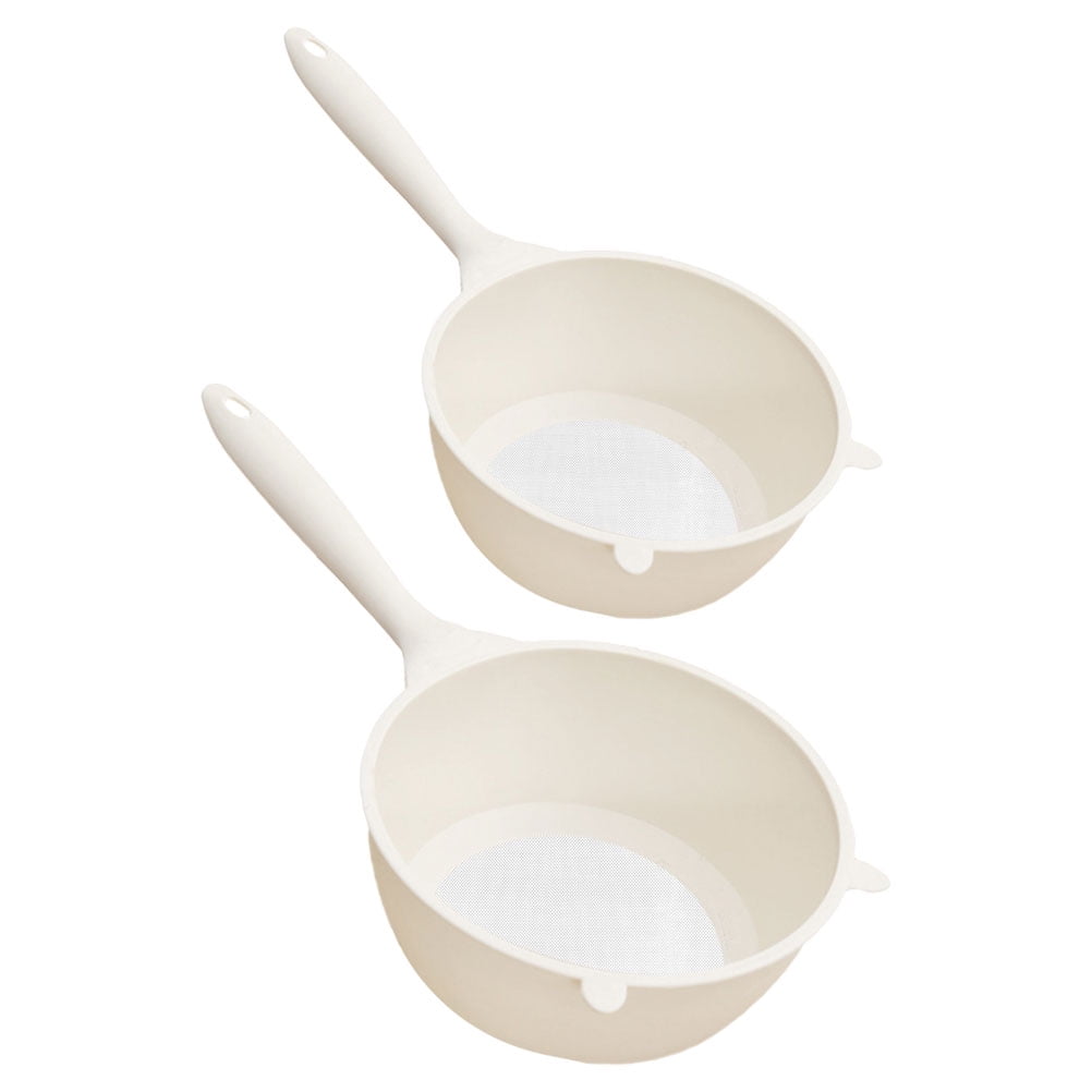 2pcs Rice Strainer Plastic Washing Colander whit Handle Cleaning