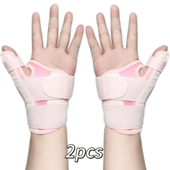 2pcs Right and Left Hand Thumb and Wrist Support Braces - Breathable Polyester Fiber, Closure, Suitable for Sports and Daily Warmth, Wrist Stabilizer, Wrist Support