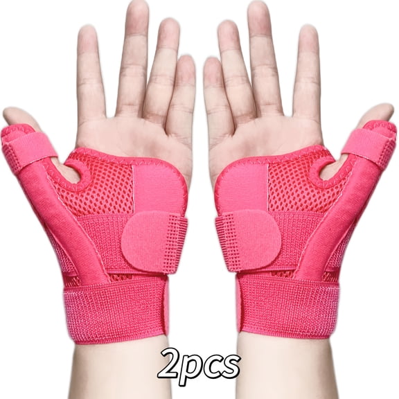 2pcs Right and Left Hand Thumb and Wrist Support Braces - Breathable Polyester Fiber, Closure, Suitable for Sports and Daily Warmth, Wrist Stabilizer, Wrist Support
