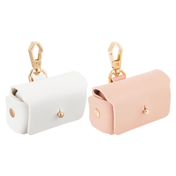 2pcs Ring Bearer Pillows Pouch for Dog Collar 2 Colors Leather Wedding Ring Pillow Box Couple Ring Storage Ring Holder Pouch for making