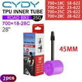 thumbnail image 1 of 2pcs Road Bike Inner Tube TPU Ultralight 700x18 23 25 28C 45/65/85MM Presta Valve-45mm, 1 of 11