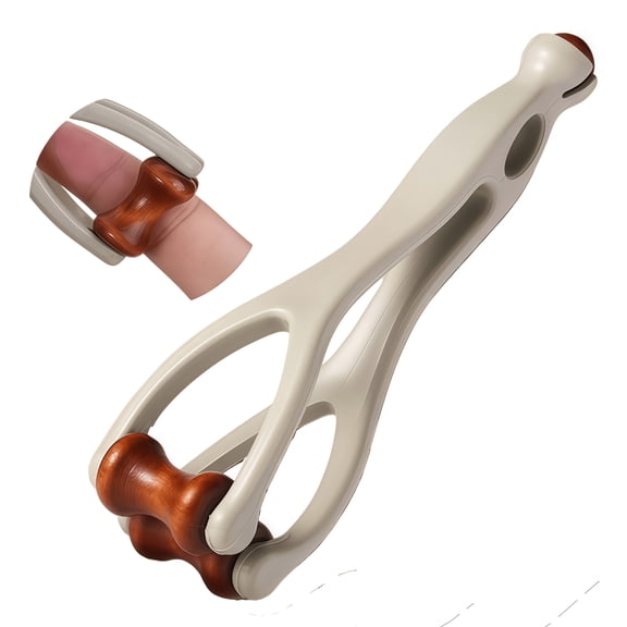 2pcs Rolling Finger Massager, 3-In-1 Function - Back Bead Pressure, Hand Massager, for Carpal Tunnel Syndrome. Double-Sided Hardwood Massage Roller Tool For, Relieving Trigger Finger