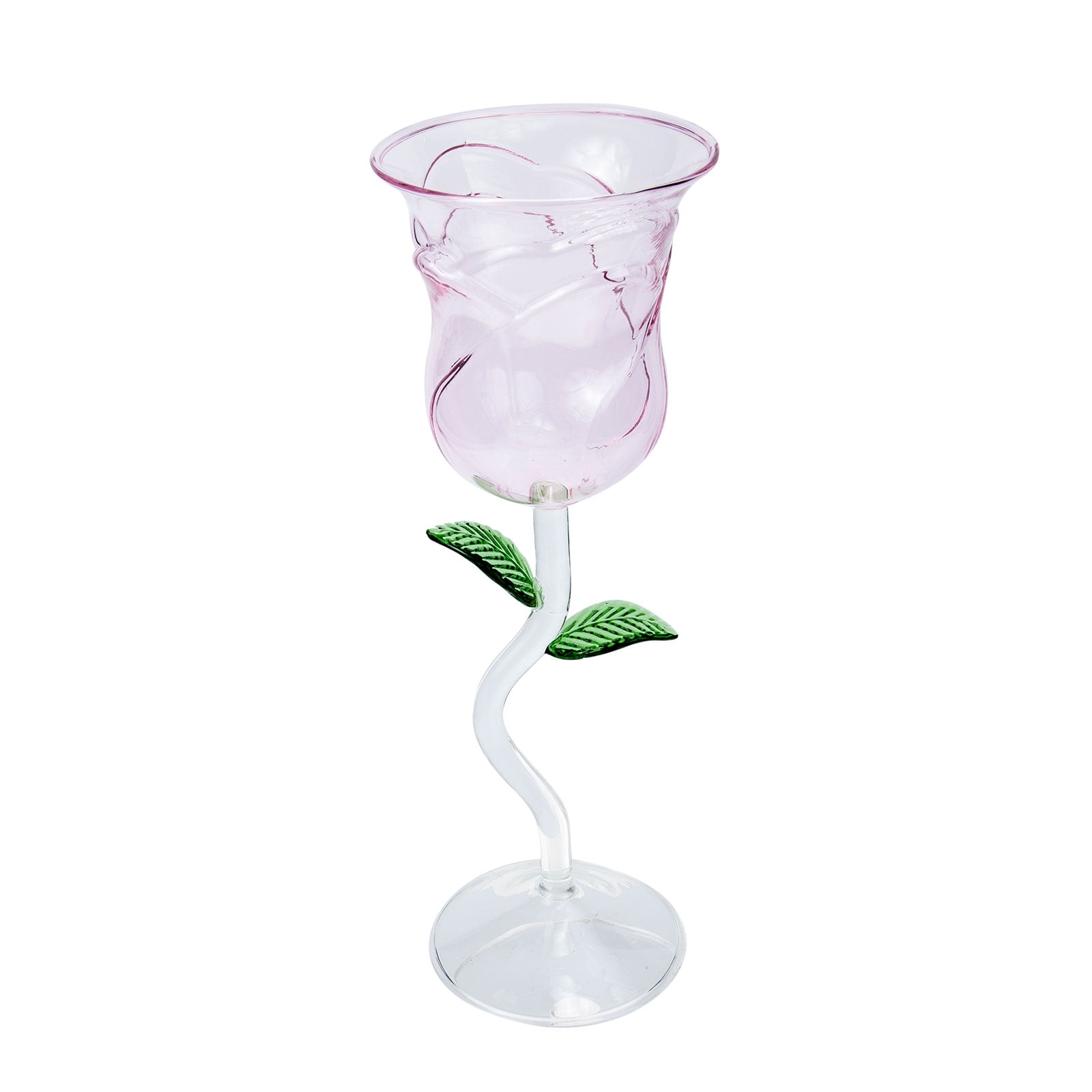 2pcs Rose Flower Wine Glass Rose Flower Goblet Glass Wine Cocktail
