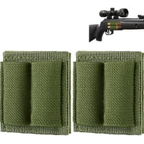 2pcs-Round Bullet Holder Rifles Shotguns Buttstock Ammo Carrier Hook Loop Green