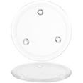 2pcs Round Glass Candle Holder Tray Scented Candle Plate for Banquet