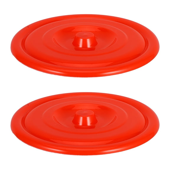 2-Pack Round Trash Can Replacement Lids, Polished Plastic Covers for Small Garbage Bins, Removable Waste Can Lids for Plastic Buckets