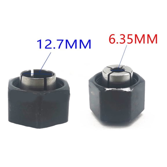 2pcs Router Collet for DW621 DW616 DW618 DW621K DW625 DW6214 12.7MM 6.35MM