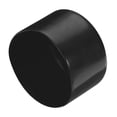 thumbnail image 1 of 2pcs Rubber End Caps 100mm ID Vinyl Round Tube Bolt Cap Cover Screw Thread Protector Black, 1 of 4