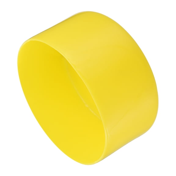 2pcs Rubber End Caps 100mm ID Vinyl Round Tube Bolt Cap Cover Screw Thread Protector Yellow