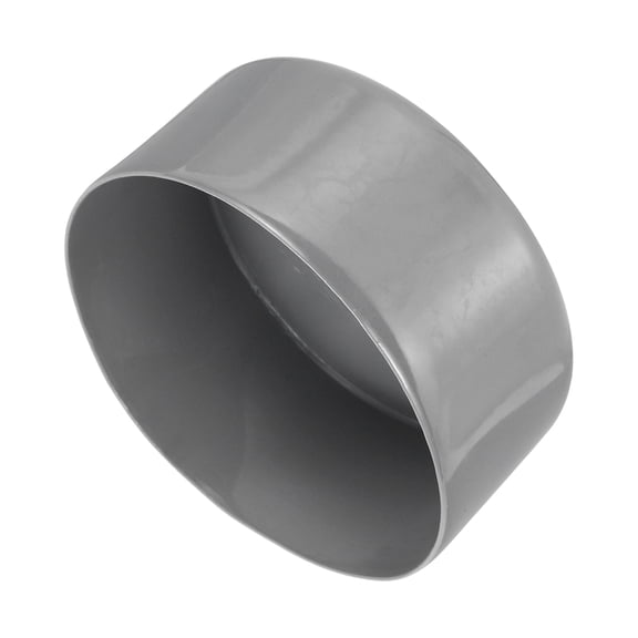 2pcs Rubber End Caps 110mm ID Vinyl Round Tube Bolt Cover  Protectors Light Gray