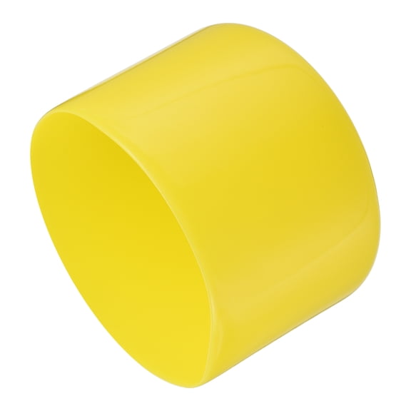 2pcs Rubber End Caps 75mm ID Vinyl Round Tube Bolt Cap Cover Screw Thread Protector Yellow