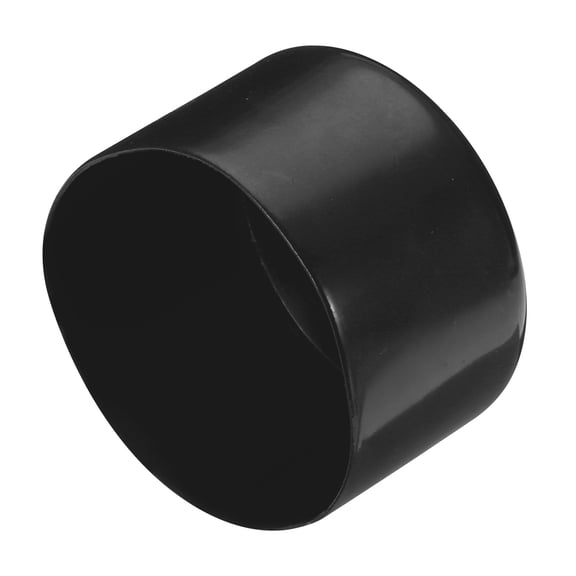 2pcs Rubber End Caps 90mm ID Vinyl Round Tube Bolt Cap Cover Screw Thread Protector Black