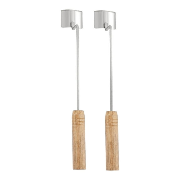 2pcs Rustproof Stainless Steel Corn Peeler With Wooden Handle Easy Maintenance Kernel Remover Vegetable Scraping Tool