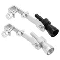 thumbnail image 1 of 2pcs S Size Aluminum Alloy Universal Turbo Sound Exhaust Muffler Pipe Whistle Roar Maker for Car Black Silver Tone, 1 of 6