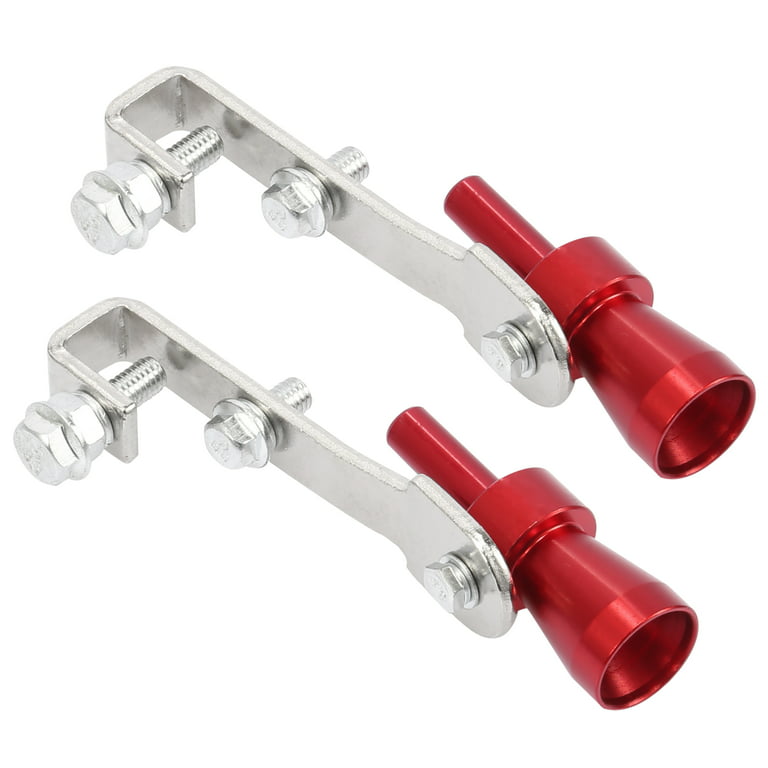 2pcs S Size Red Universal Turbo Sound Whistle Muffler Exhaust Pipe