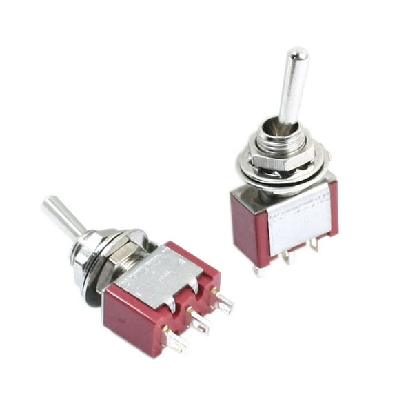 2pcs SPDT 2 Positions 3Pin Terminals Rocker Toggle Switch 250V/2A 120V/5A