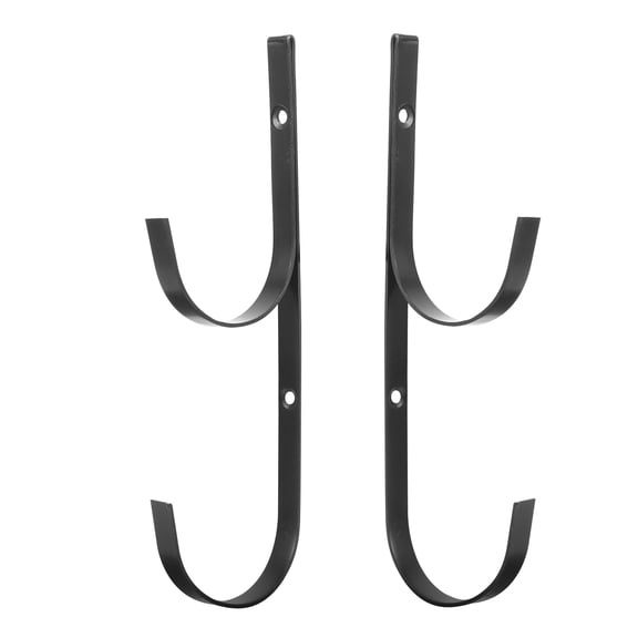 RENACLIPY Renaclipy Metal Wall Hook, Black, for Pool Tool Storage, Multi-Use, 2Pcs