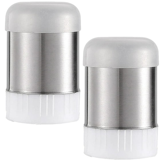 2pcs Salt and Pepper Shakers Stainless Steel Pepper Shakers Household Spice Bottles Salt Jars