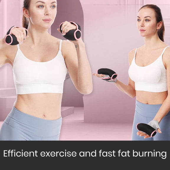 2pcs Sandbag Dumbbell with Strap for Physical Therapy Jogging Training Hand Weights Set