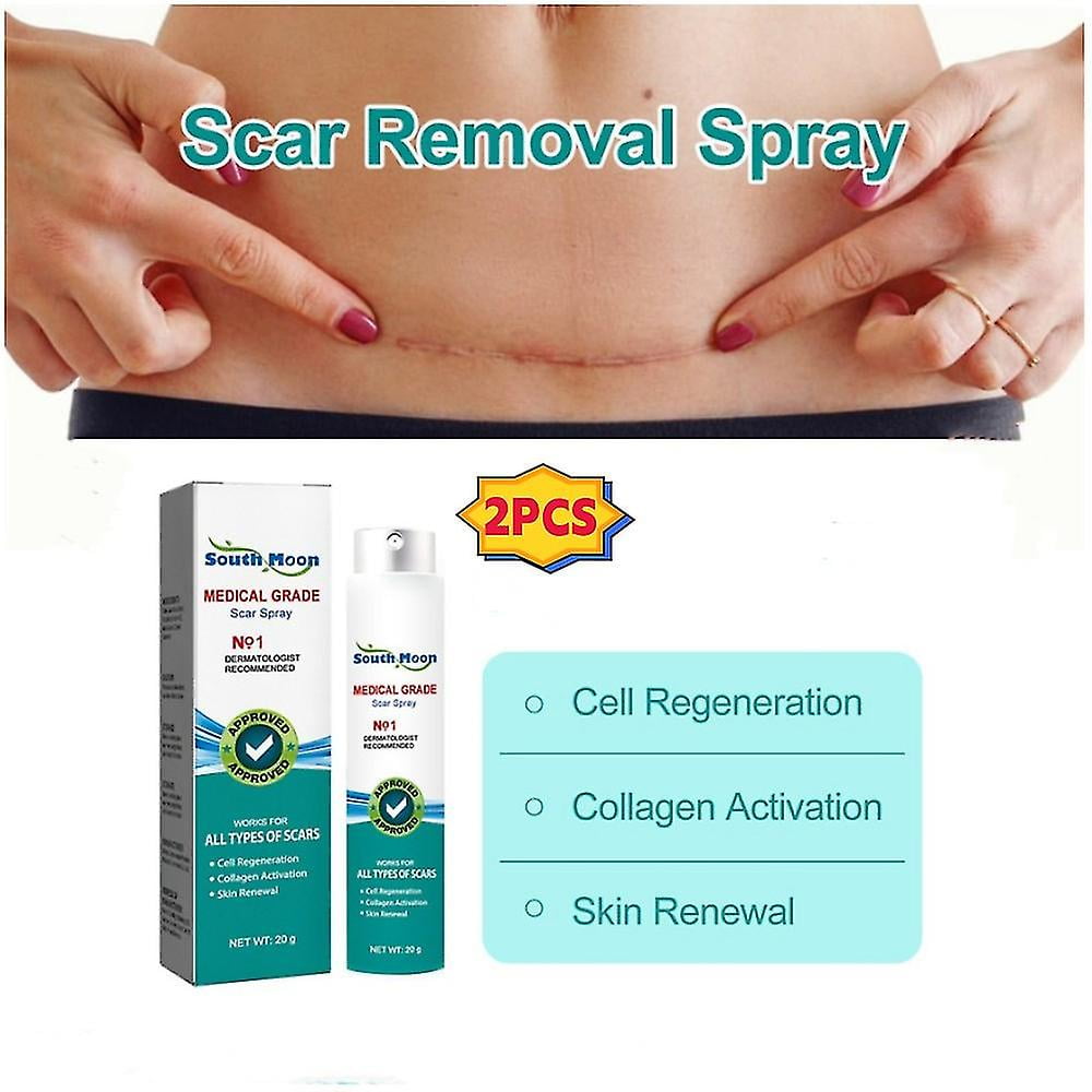 2pcs Scar Removal Spray Medical Grade Smoothing For Pregnancy Surgical