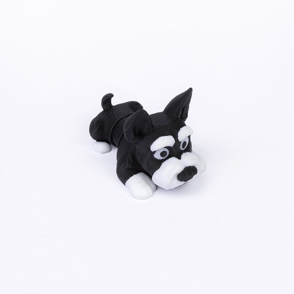 2pcs Schnauzer 6cm 3d printed simulation puppy animal figurine model