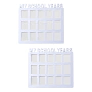 SKISUNO School Year Photo Collage Frame White for Decor New Moms Must Haves 2Pcs