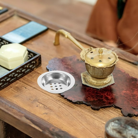 COMPUKAS Bakhoor Burner Charcoal Holder Home Use 2Pcs Silver Stainless Steel