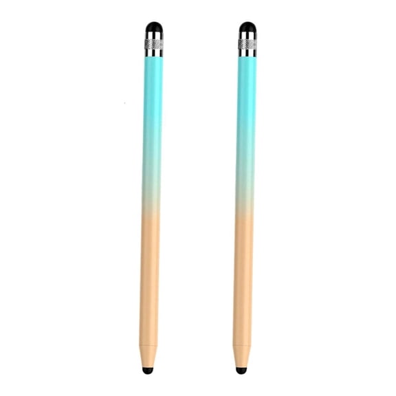 2pcs Screen Pen Pencil High Sensitivity Ergonomic Grip Double End for Phone Tablet Gradient Color