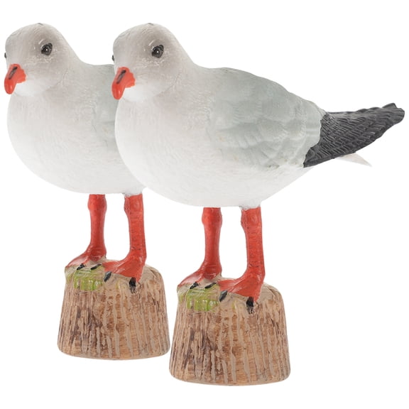OUNONA Set of 2 Artificial Mini Garden Birds Plastic Decorative Figurines for Home and Outdoor Decor