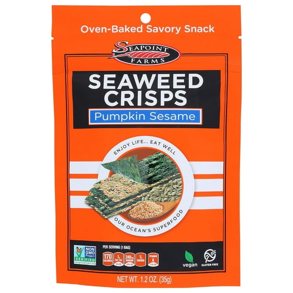 2pcs Seaweed Crisps Pumpkin Sesame 1.2 Ounce